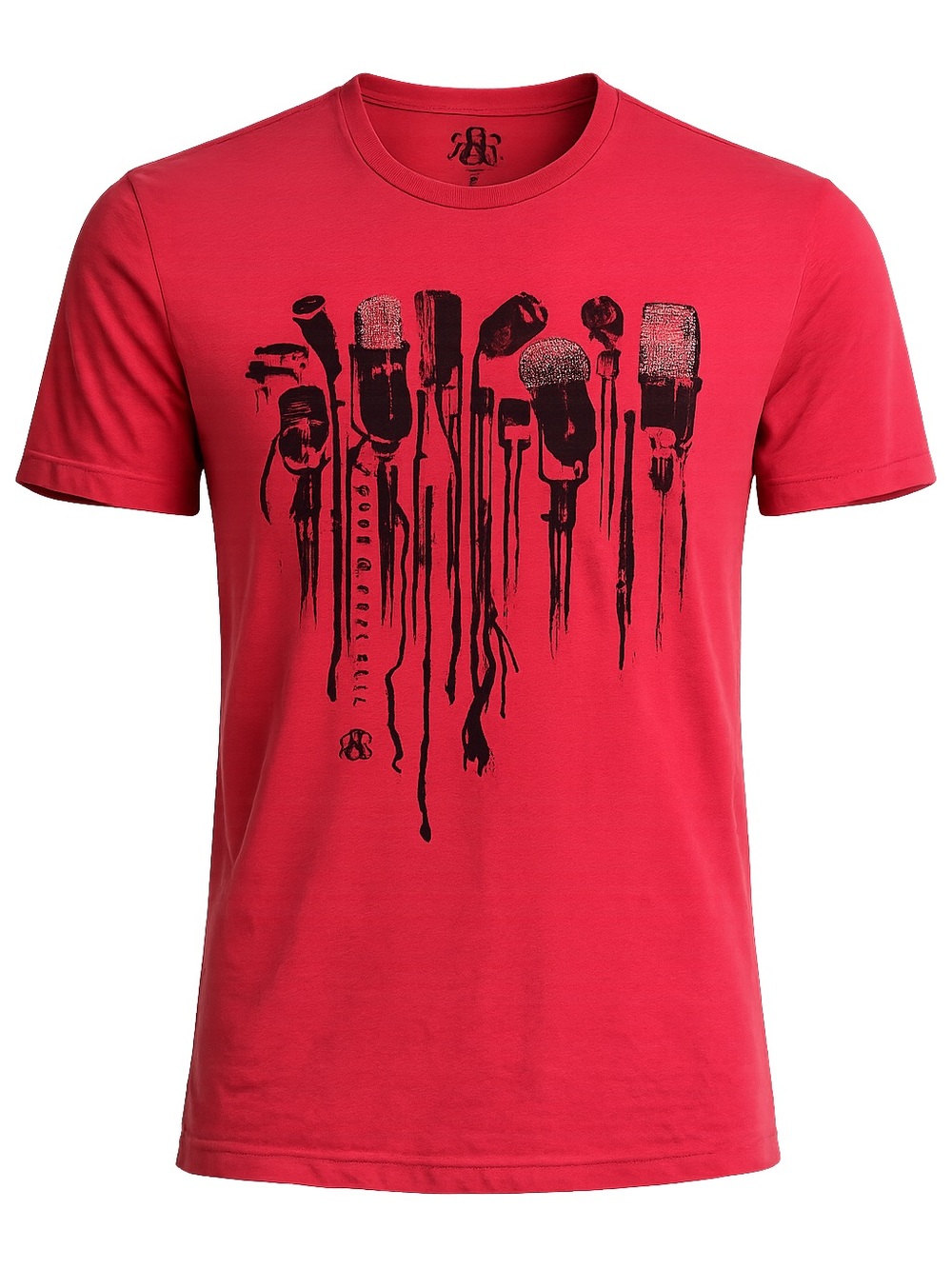 Rock & Republic Microphone Graphic T-Shirt Red Men’s Medium Cotton Tee